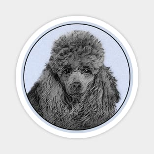 Poodle Miniature Toy Black Dog Art Magnet